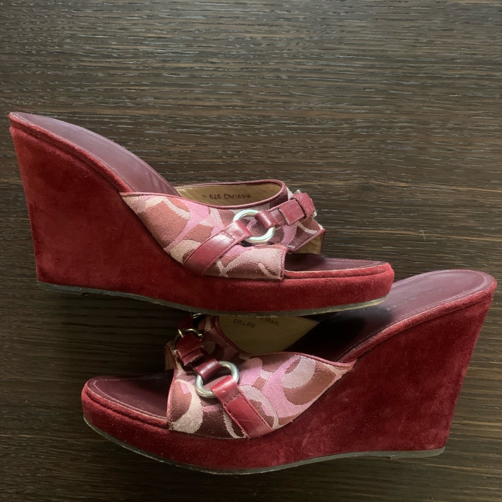 VINTAGE COACH CHRISSE PLATFORM WEDGE SLIDE